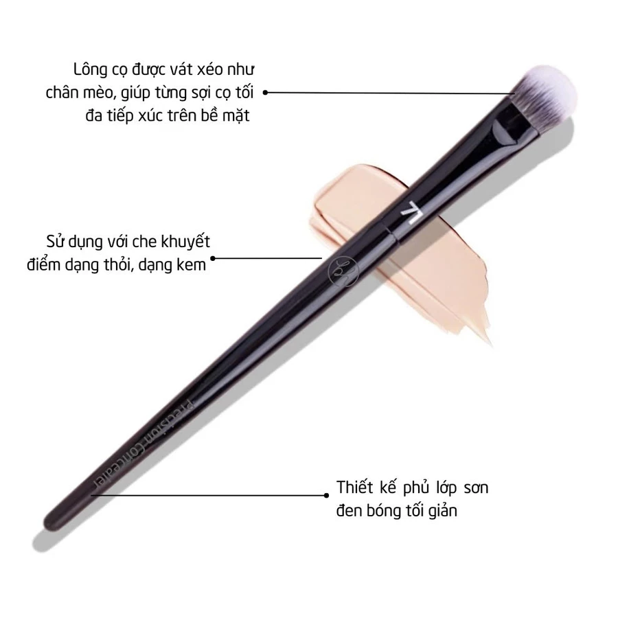 Cọ Che Khuyết Điểm, Triệt Sắc, Nền Mini BH Cosmetics Precision Concealer Brush 71